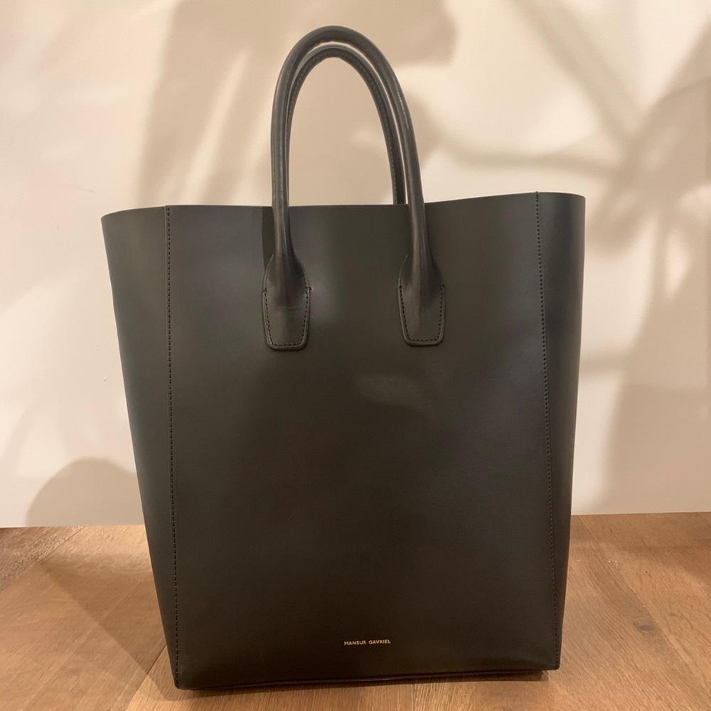 Mansur Gavriel Black Leather Tote